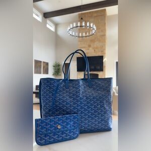 Goyard Anjou PM Tote Sky Blue Reversible Handbag